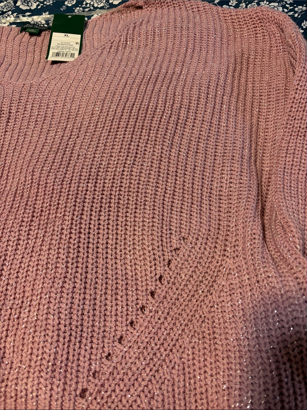 Wild Fable Women’s Pink Cropped V-Neck Knit Sweater XL - Picture 5 of 8